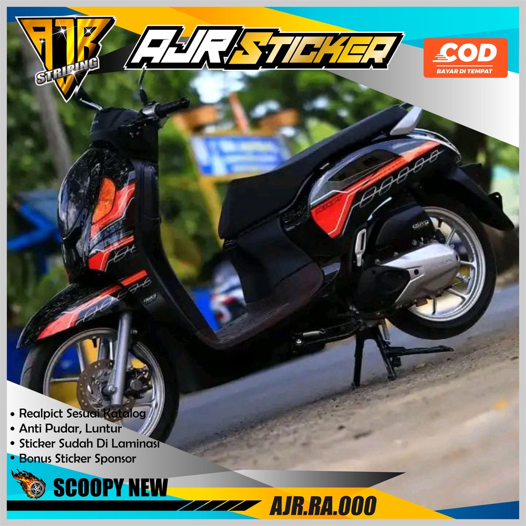 STRIPING HONDA SCOPY NEW 2021 - DECAL/Striping Variasi List HONDA SCOPY NEW 2021 . AJR.RA.002