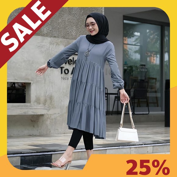 Terlaris Baju Atasan Tunik Wanita Import Top Bestie Premium | Bestseller Baju Korea Atasan Tunik Cew