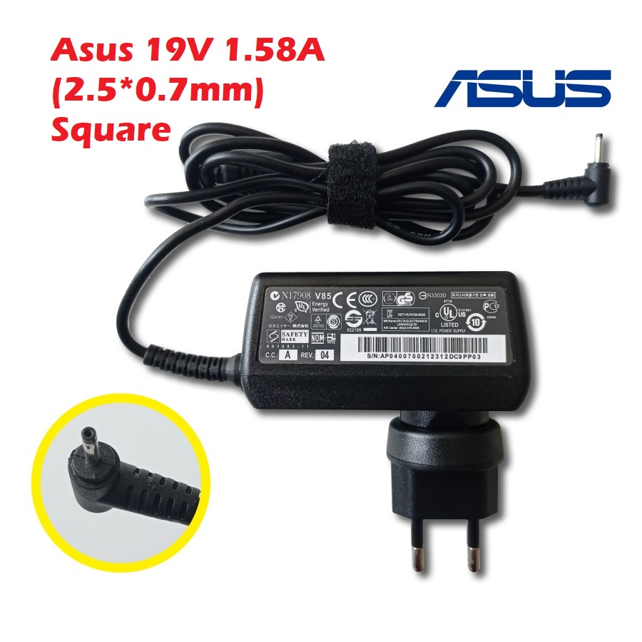 ORIGINAL ADAPTOR ASUS 19V 1.58A (2.5x0.7MM) eeePC 1001 1005 1015 1025 X101 SMALL PIN ORIGINAL