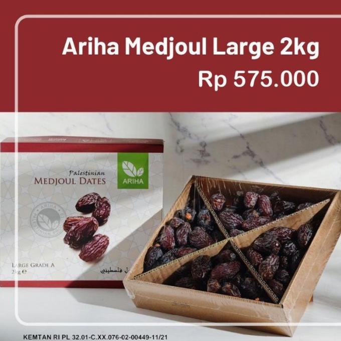 

EMJ02 - KURMA MEDJOOL ARIHA 2 KG ASLI PALESTINA MEDIUM DAN LARGE MEDJO RER69464S