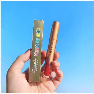 LAMEILA Lip Glaze Lipstik Pelembab Tahan Lama Lip Gloss Pewarna Bibir Cair Gold