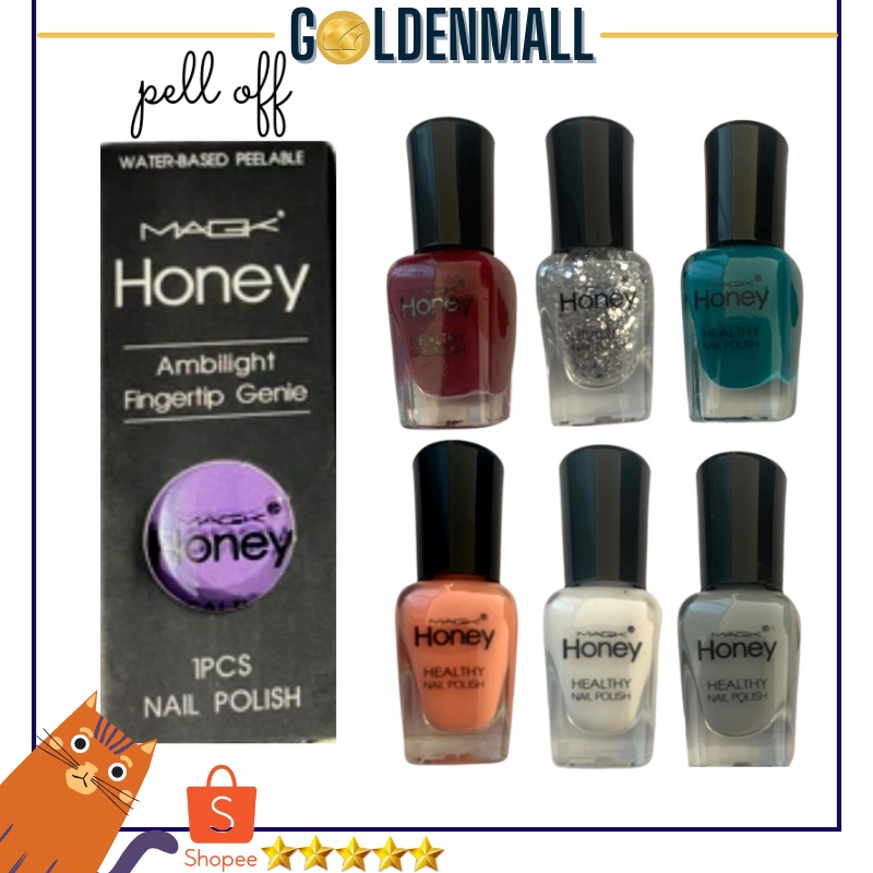 Kutek Nail Polish Peel Off Kutek Tahan Lama / Kutek Peel Off Kupas Halal Warna Terang MAGK High Quality COD GM100