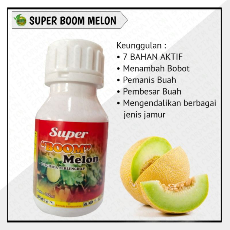 Super Boom Melon | Pupuk Cair | Fungisida | ZPT | Pembesar Buah | Pemanis Buah | STM CORPORATION