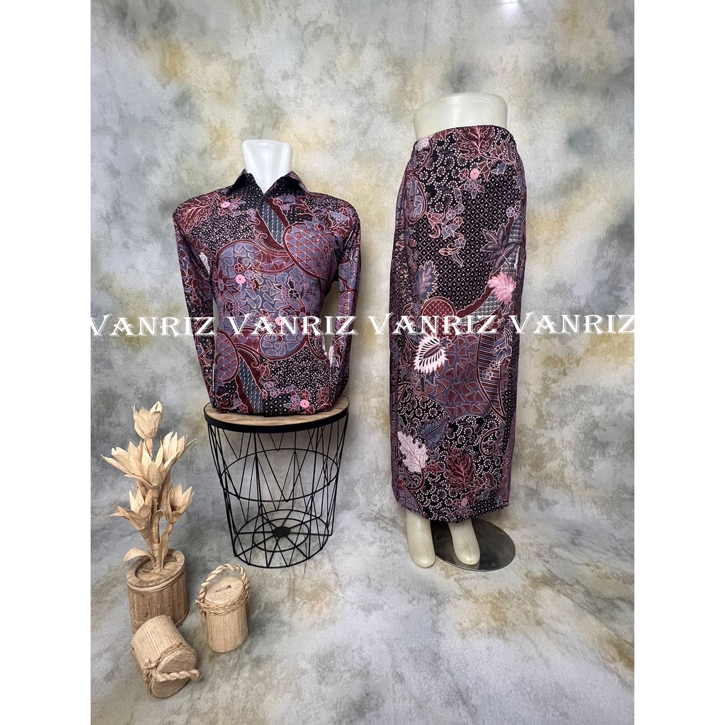 Vanriz Kebaya-Kemeja Batik Couple Rok Span