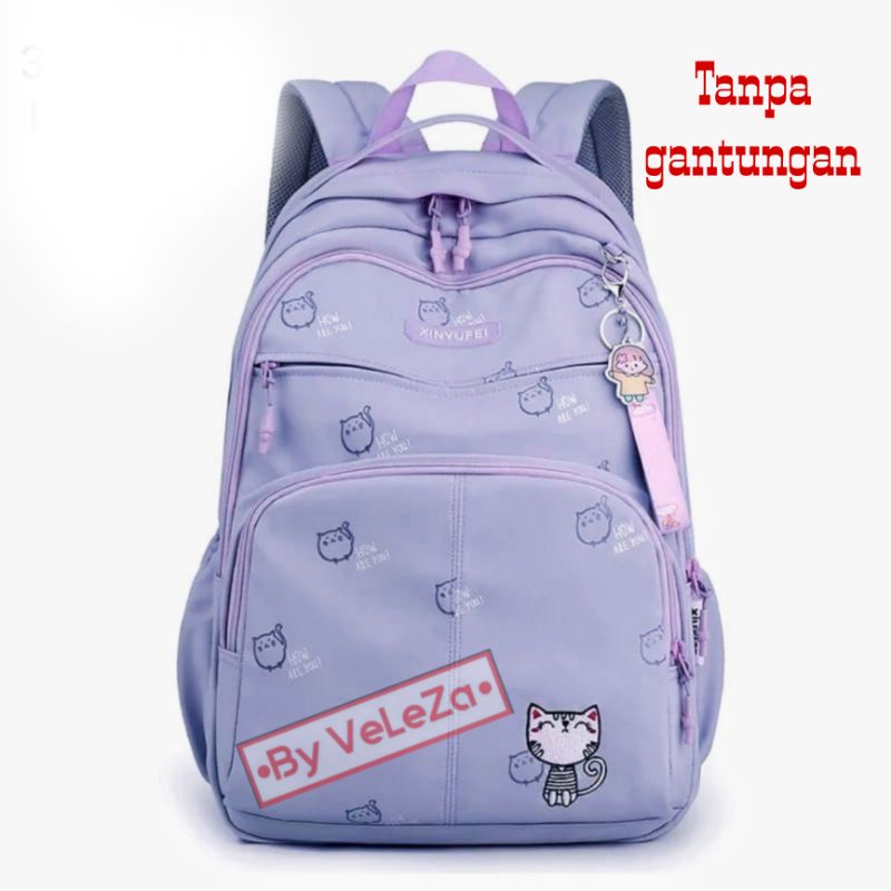 Tas Ransel Anak Canvas VeLeZa Free Botol minum - Tas Ransel Anak - Tas Anak