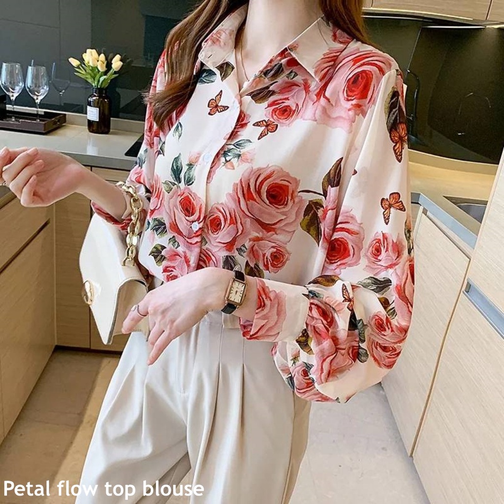 Petal flow top blouse - Thejanclothes