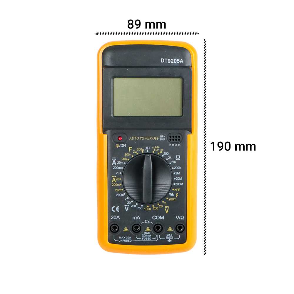 Digital Multimeter LCD DT-9205A Tester Arus Listrik AC/DC Voltage, Current, Resistance Ada Buzzer