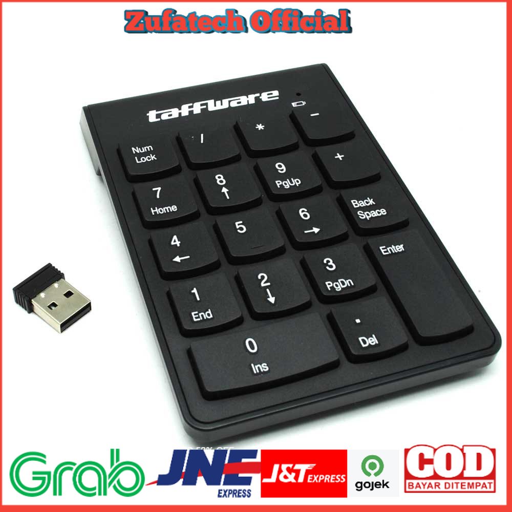 Taffware Keypad Numeric Wireless 2.4GHz 10 Meter - i120 - Black