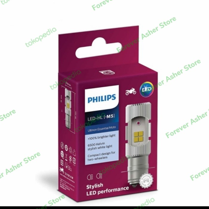 Lampu Philips LED M5 Ultinon untuk semua motor bebek dan matic