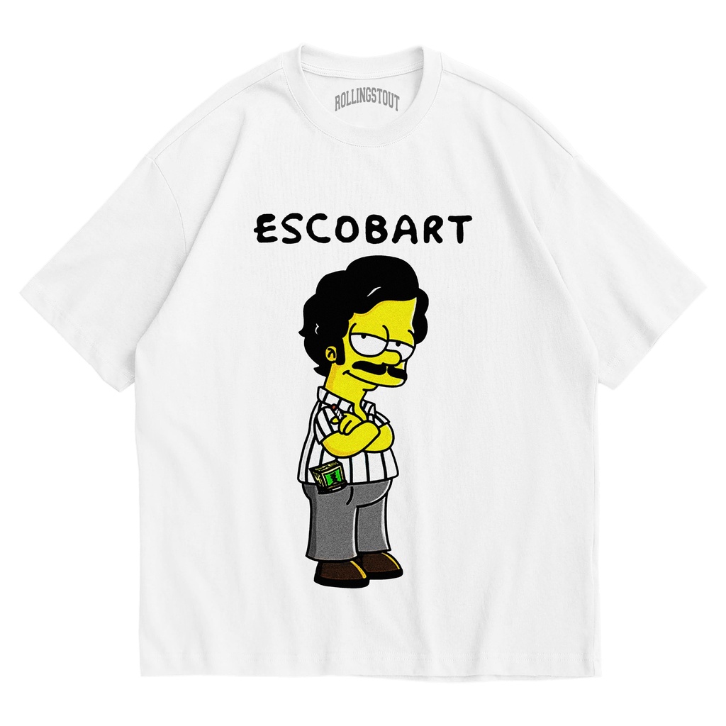 T-SHIRT | KAOS OVERSIZE | ESCOBART | BLACK | ROLLINGSTOUT | CARTOON SERIES | VINTAGE 90s