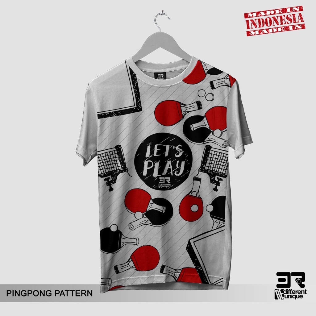 KAOS PRIA  PRINTING PREMIUM PINGPONG PATTERN