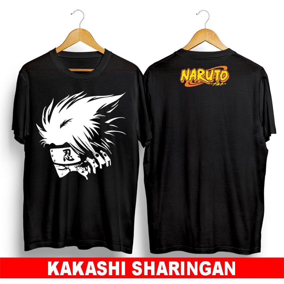 Kaos murah Kaos distro murah baju  distro pria t-shirt murah combed30s kakashi hitam