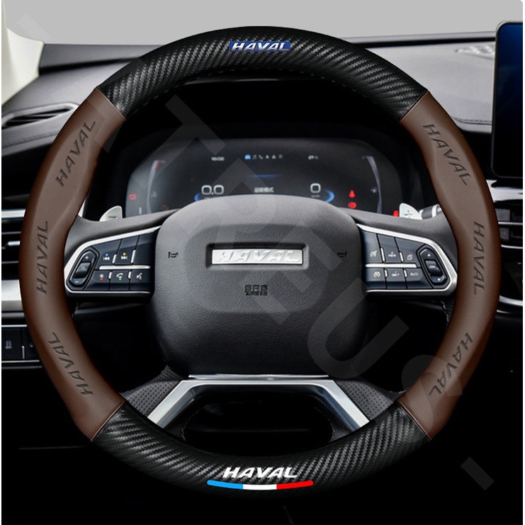 Haval Cover Setir Mobil Untuk H6 Jolion H2 H2s H1 20212 2022 H5 M4 H9 Auto Steering Wheel Cover Pelindung Kemudi Interior Mobil Logo Printing 3D