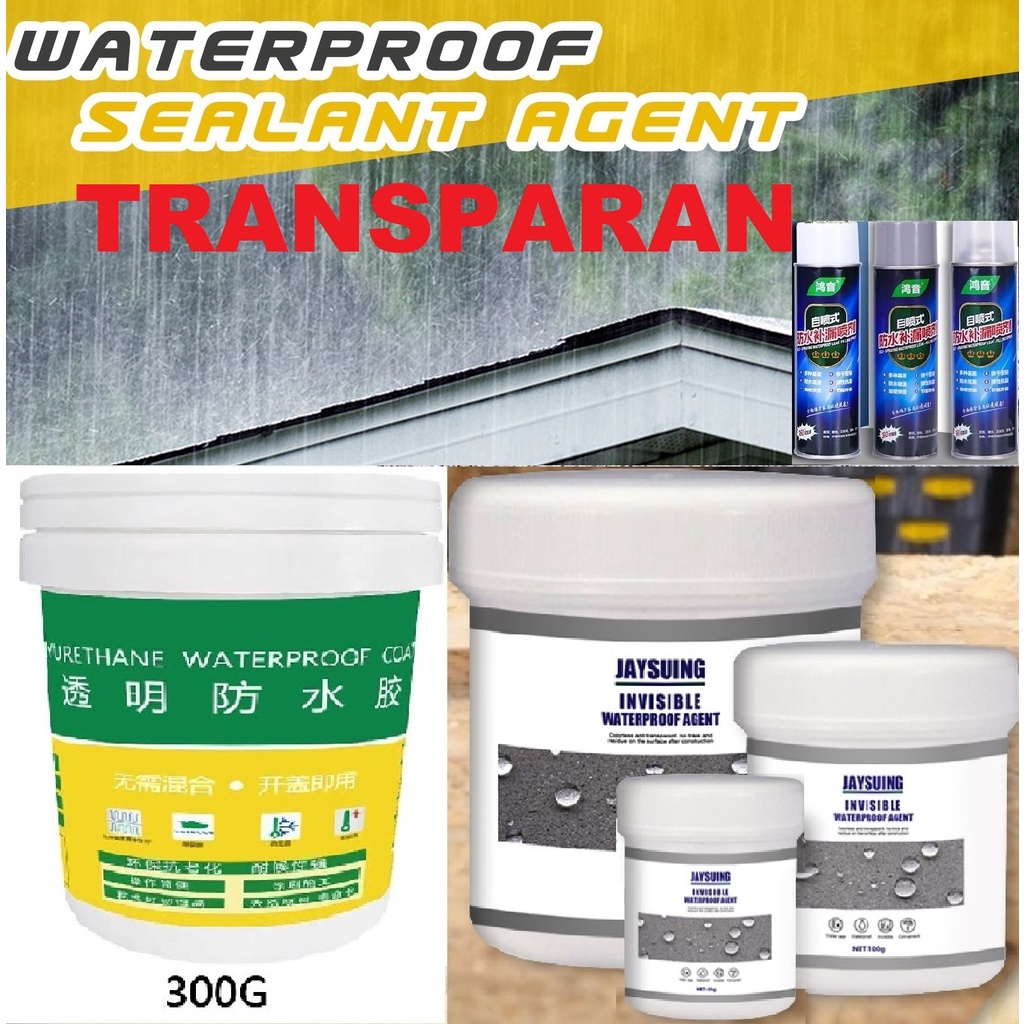 Jaysuing lem ANTI BOCOR KERAMIK KAMAR MANDI KOLAM lem x 2000 transparant JAiSUING WATERPROOF glue SEALANT AQUAPROOF TAHAN AIR waterproof semprotan anti bocor AA