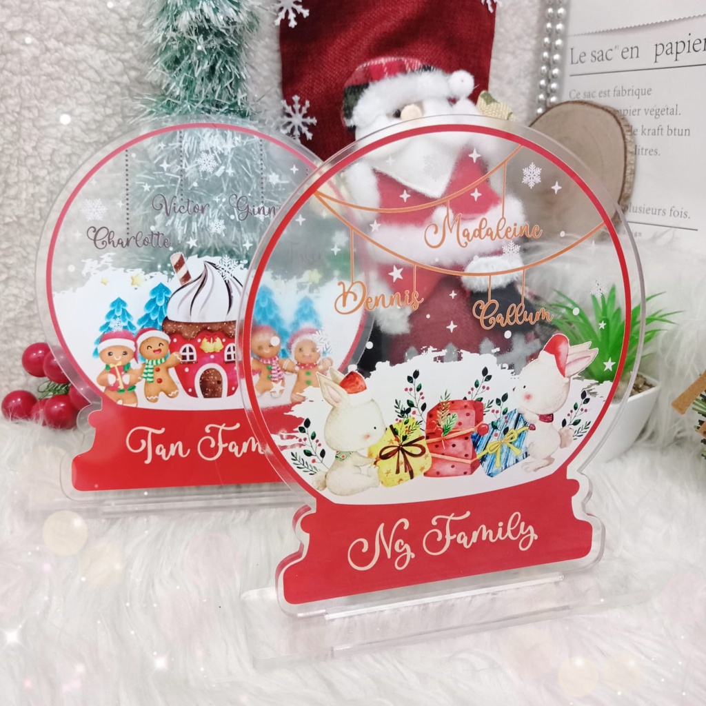 Christmas Snow Globe | hiasan meja natal | christmas gift kado natal custom