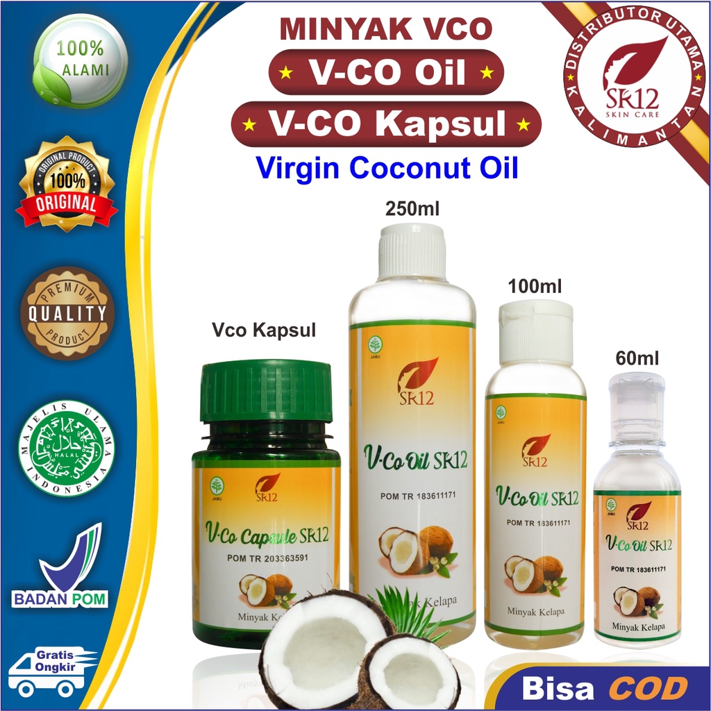 Minyak VCO SR12 | VCO Oil SR12 &amp; VCO Kapsul SR12 | SR12 Herbal Skincare | Memperkuat Imun Tubuh