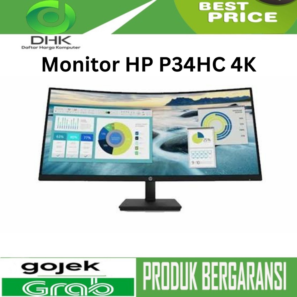 Monitor Led HP P34hc WQHD curved usb c PD speaker |p34 1440 HPQ21Y56AA