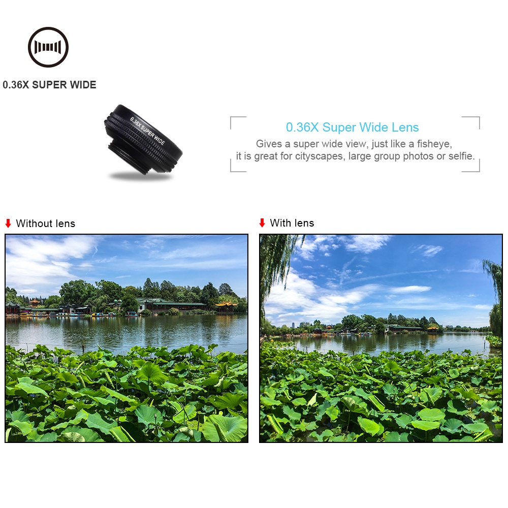 APEXEL 7 in 1 Lensa Eksternal Lens Kit APL-DG7 - APL-DG7