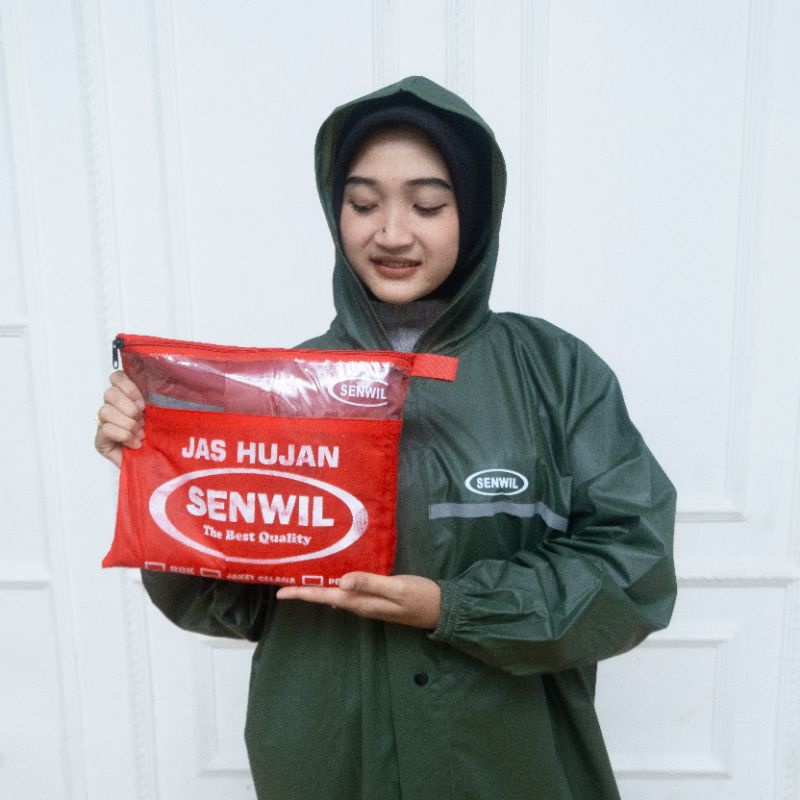 Jas Hujan Gamis Syar'i Muslimah Wanita Jumbo By Senwil Mantel Ujan Bigsize Tebal Lentur Cewek Shar'i Waterproof Hijab Perempuan Syari Terusan Rok Hijas Best Quality Raincoat