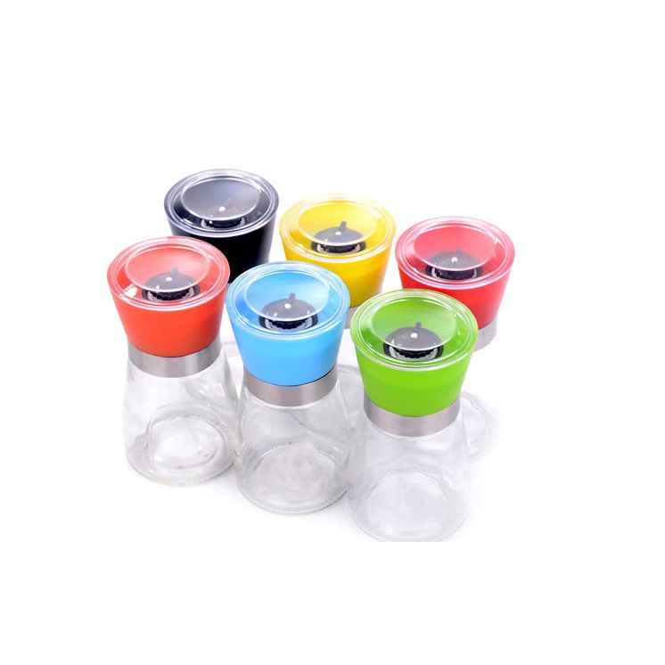 GRINDER LADA MERICA MANUAL Botol bottle kaca Penggiling Bumbu Spice Merica Pepper Manual Hand Grinder / Alat Penggiling Lada Manual Glass Pepper Grinder