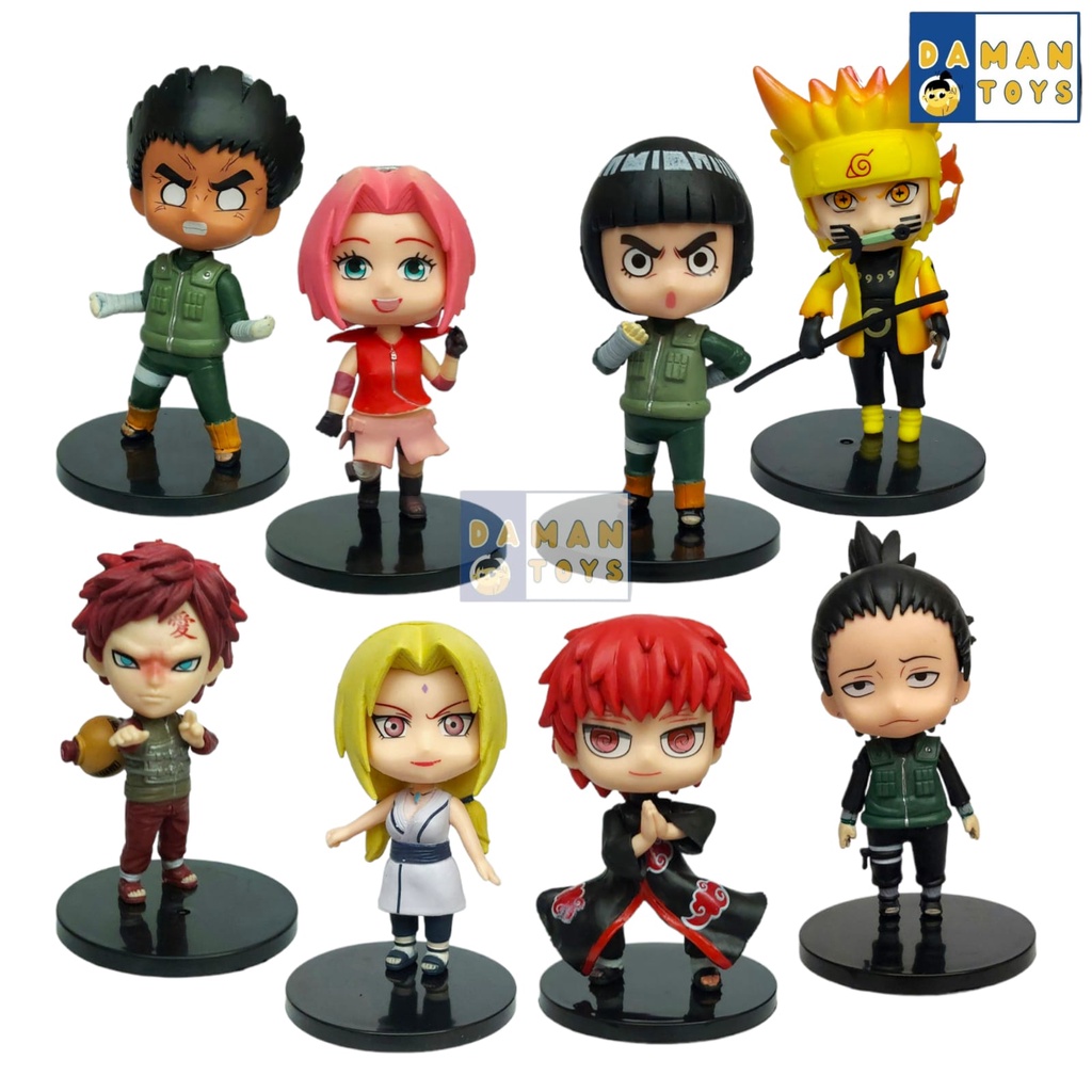 Action Figure Naruto Shipudden Sakura Haruno Rock Lee Gara Tsunade Senju Sasori Shikamaru Nara Anime