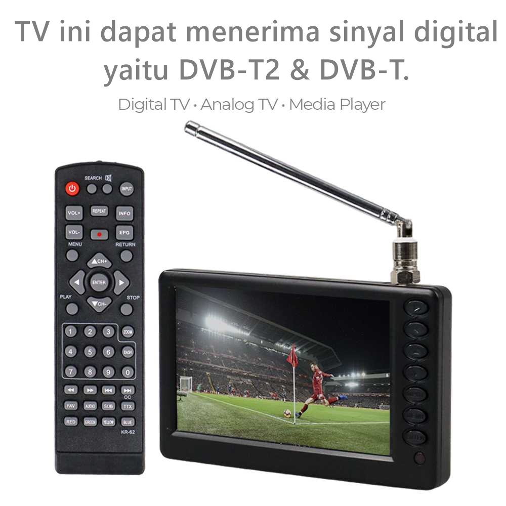 Televisi TV Digital Mini Display TV Analog Digital TV DVB-T2 &amp; DVB-T
