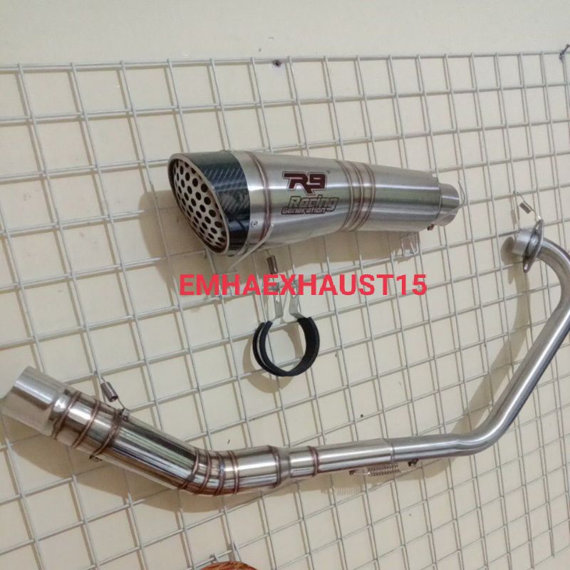 knalpot R9 H2 titan cbr150R,vixsen,sonic,megapro,verza,satria Fu,cb150 new,vixsen old,vixsen R,vixse