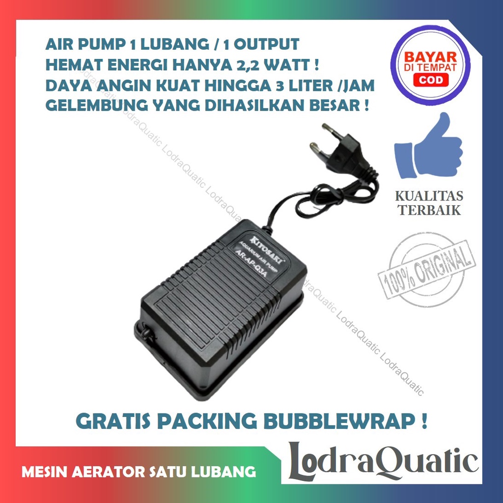 {MESIN AERATOR SATU LUBANG} AIR PUMP SATU LUBANG SILENT TIDAK BERISIK MESIN GELEMBUNG SATU LUBANG TIDAK BERISIK POMPA UDARA FILTER AQUARIUM AERATOR AMARA 222 Q3 POMPA AQUARIUM AERATOR KOLAM AERATOR 1 LUBANG LAMPU CELUP AQUARIUM LAMPU GANTUNG AQUARIUM