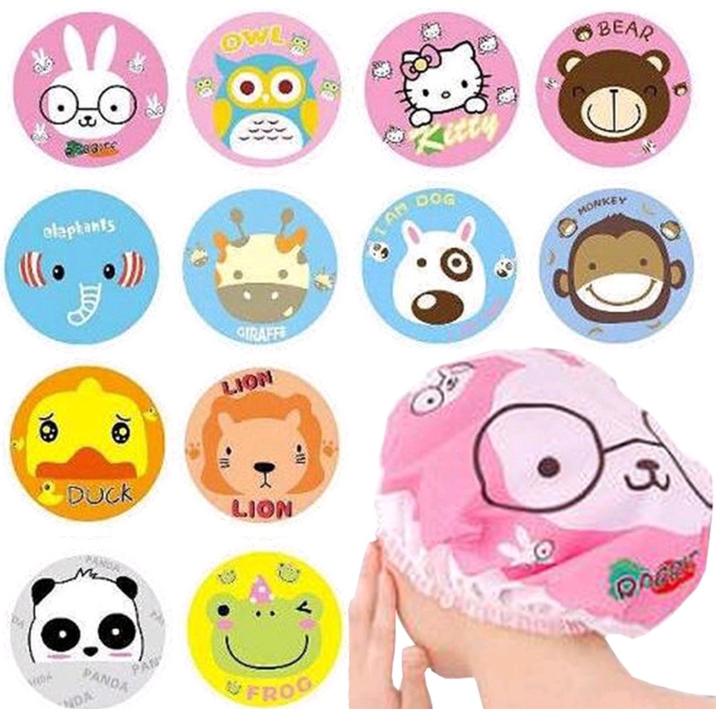 

Nakamikids-Shower Cup Karakter Penutup Rambut Kepala Topi Lucu