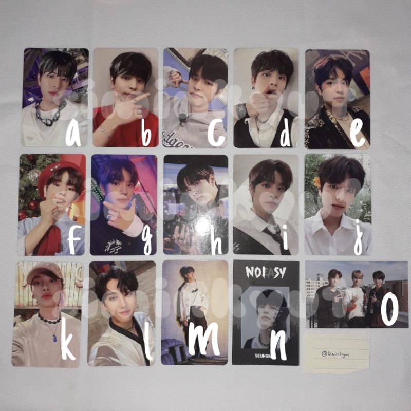 Photocard Stray Kids Seungmin I.N Changbin Han Lee Know Noeasy Cevel Yellow Wood