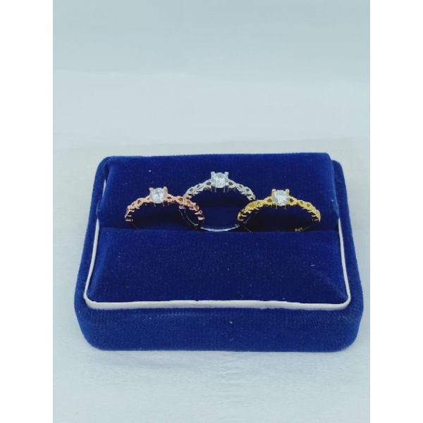 cincin solitaire mp 1 ukir infinity samping /cincin perak asli silver 925 lapis emas/cincin fashion wanita terbaru