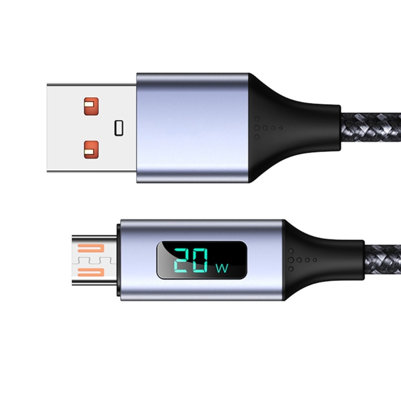 Zzz Kabel USB 3A Kabel Pengisian Cepat LED Display Telepon Charge IOS Kabel Data Cord