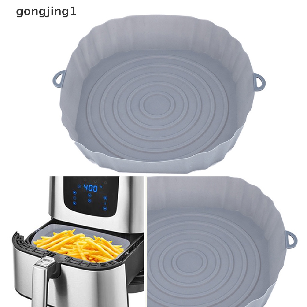 Ggg 18 cm Air Fryer Silicone Pot Penggorengan Udara Basket Liner Anti Lengket Oven Baking Tray ID