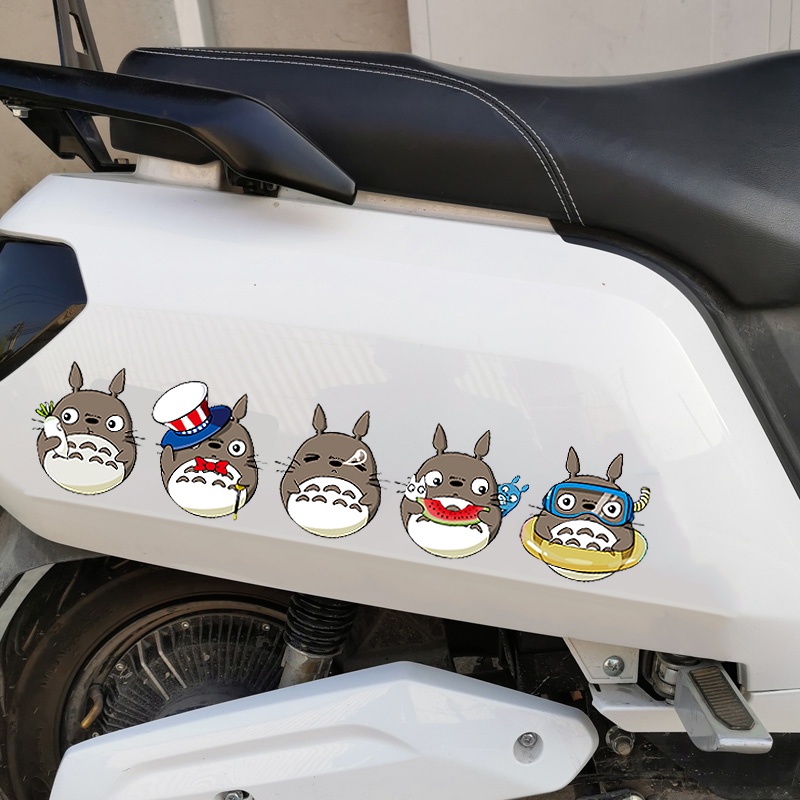 TETANGGA SAYA TOTORO Komik Miyazaki Hayao Stiker Kartun Stiker Bumper Jendela Pintu Mobil Sepeda Motor Goresan Penutup Stiker