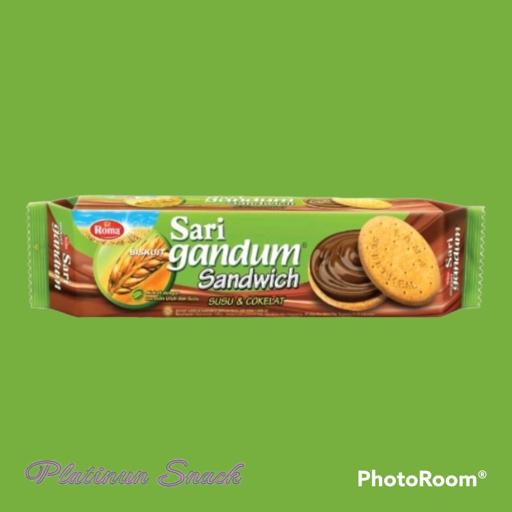 Roma Sari Gandum Sandwich Susu &amp; Cokelat | Peanut Butter 115gr