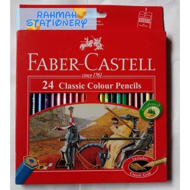 

CLASSIC COLOUR PENCILS 24 WARNA FABER CASTELL / PENSIL WARNA 24 WARNA TERLARISS...,,,,,