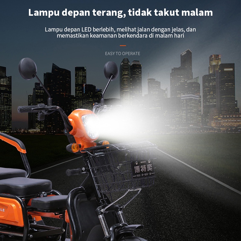 NEW 2022 Sepeda listrik/Sepeda motor roda 3/Skuter untuk lansia