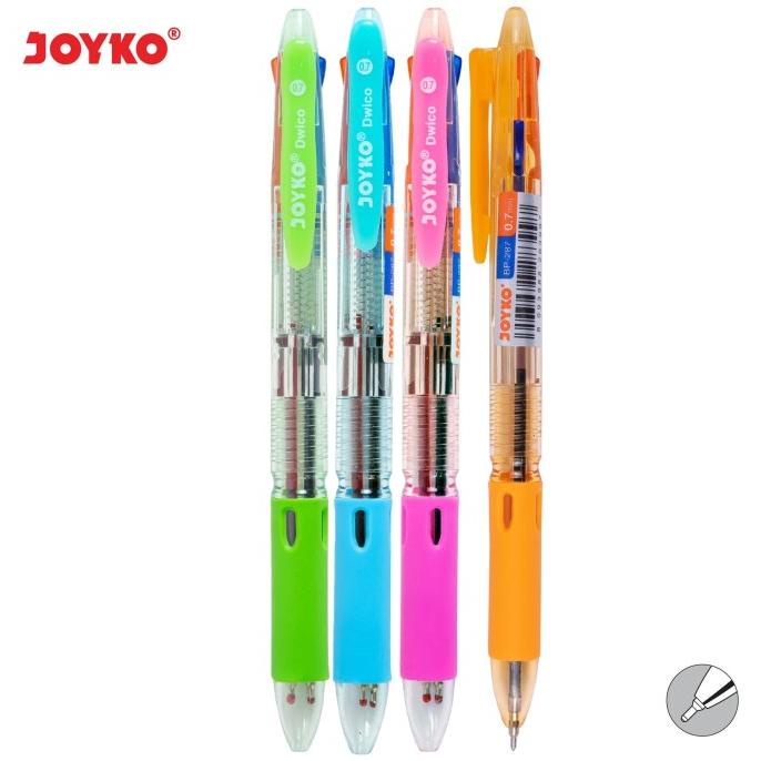 

Ball Pen Pulpen Pena Joyko BP-287 Dwico 0.7 mm 2 Warna Biru Merah