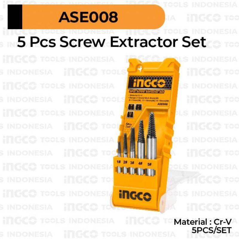 Screw Extractor Ingco / Screw Extractor / Ingco / Alat Melepas Baut Patah