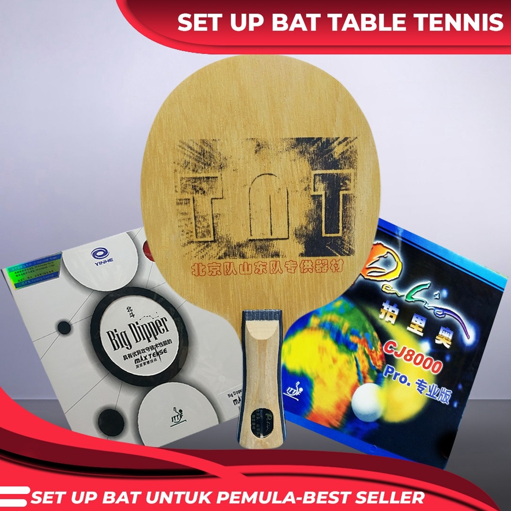 Setup Tenis Meja Pingpong Palio TNT Carbon Yinhe Big Dipper CJ8000 Pro