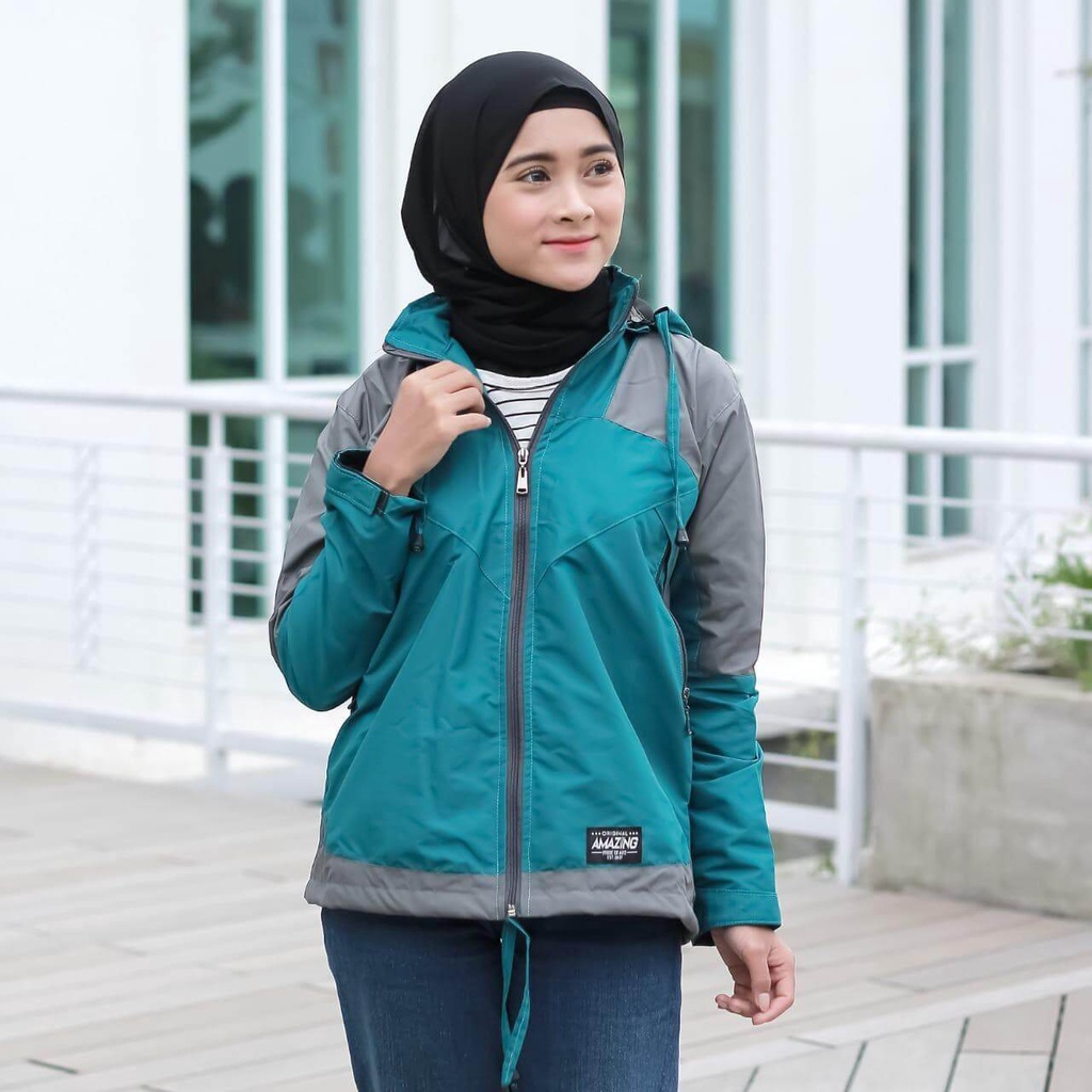 Jaket Gunung Jaket Outdoor Waterproof Wanita Laki laki Remaja by Amazing Bahan Parasut Premium