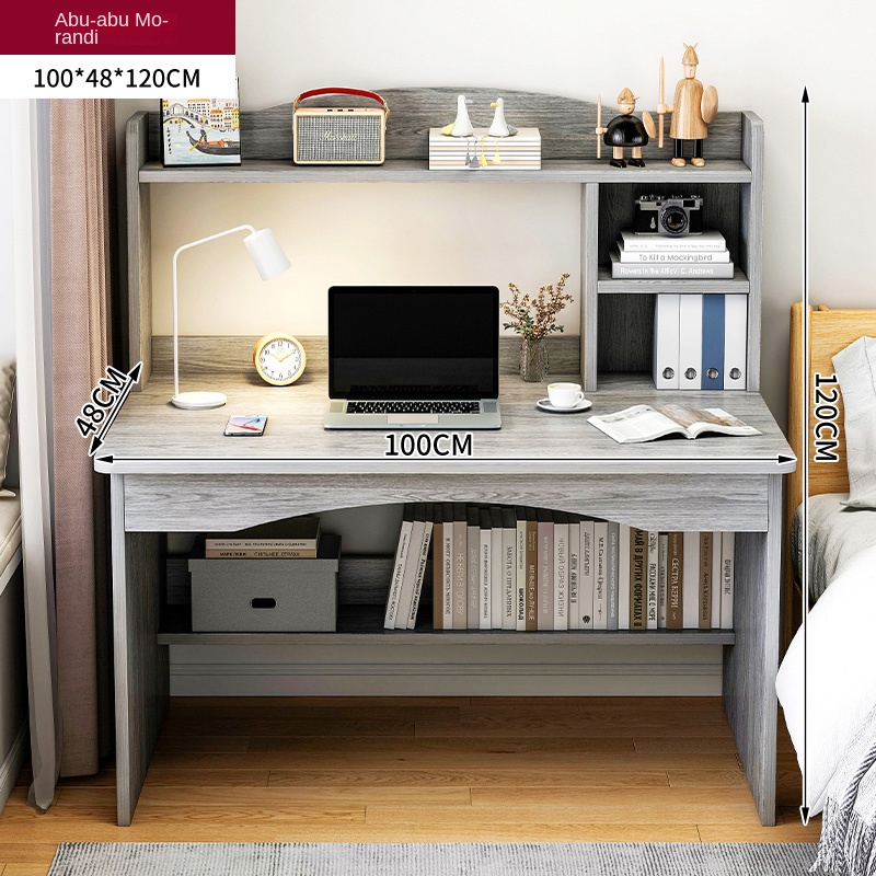 KUCA Meja Belajar Kerja Meja Kantor Meja Komputer Persegi Panjang Meja Kamar Tidur Sederhana Meja [ Garansi lima tahun ]-abu-abu