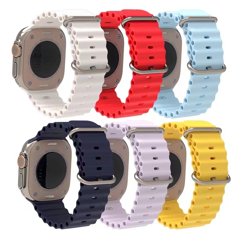 Strap Apple Watch 7 8 ULTRA OCEAN BAND Rubber Silicone Ultra Ocean Strap 49 mm 45 mm 44 mm 38/40/41 mm, Sport Bracelet for iWatch Series A322
