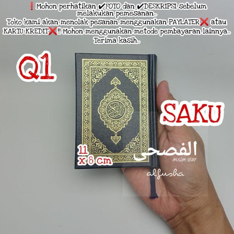 BISA COD AlQuran Madinah Mushaf Madinah (Q1) SAKU Uk. 11x8cm Asli Cetakan Madinah