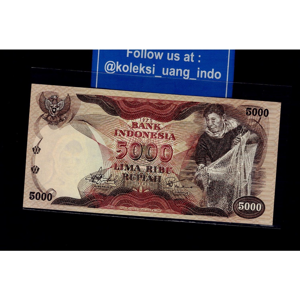 Full gress Uang Kuno 5000 Penjala 1975