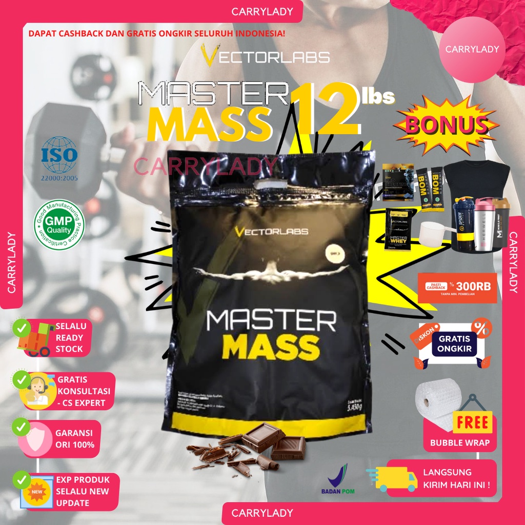 VECTORLABS VL MASTER MASS 12 LBS 5,4 KG MASTERMASS VECTOR LABS WEIGHT GAINER 12LBS VECTOR LABS SUSU FITNESS OTOT GYM MY WHEY PROTEIN GAINMASS ON SERIOUS BXN XTREME