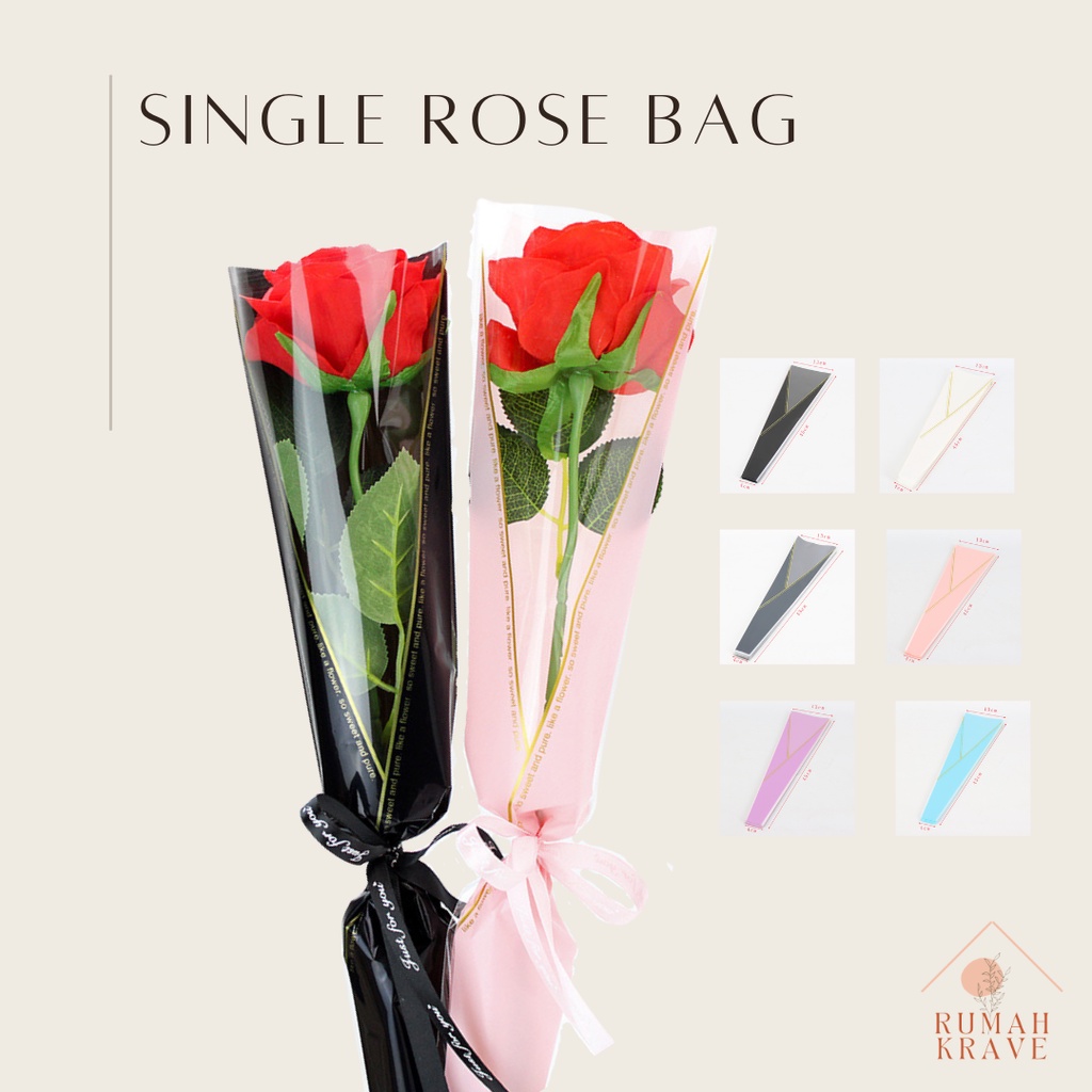 

RUMAH KRAVE - Single Rose Wrapping Plastic Bunga Mawar Satuan