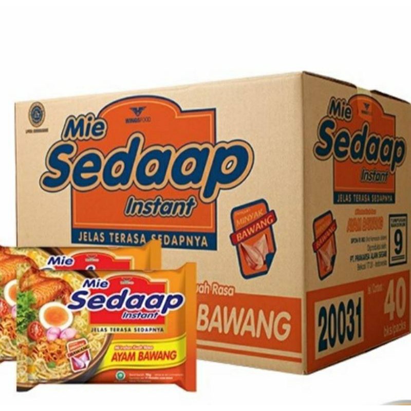 

Mie Sedaap Rasa Ayam Bawang 1 Dus isi 40x70g