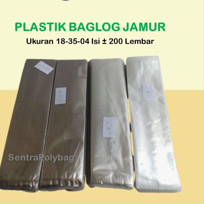 Hot Sale - Plastik Baglog Jamur Tiram Jenis PP ukuran 18x35x04 Isi 200 Lembar ,,