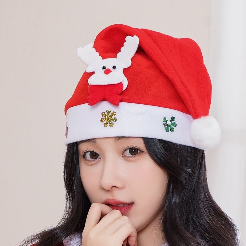 Topi Natal Santa Topi Santa Motif Random untuk anak/remaja Merry Christmast